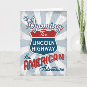 Wyoming Lincoln Highway Vintage America Card