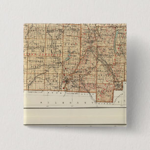 Wyoming, Livingston, Orleans, Genesee 15 Cm Square Badge