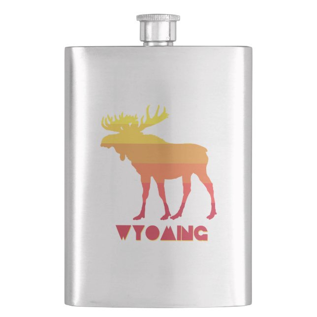 Wyoming Moose Hip Flask (Front)