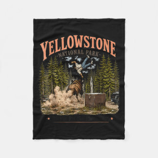 Wyoming Mountains National Park Do Not Pet The Fleece Blanket