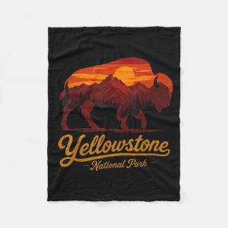 Wyoming Mountains National Park Fleece Blanket