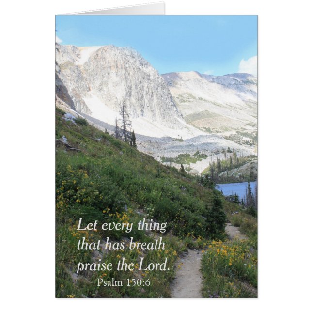Wyoming Mountains Praise Greeting Card (Front)