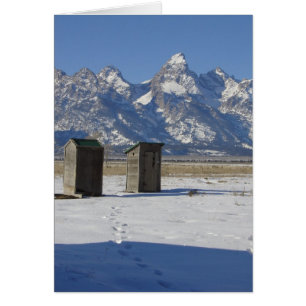 Wyoming Outhouse Deluxe All Occasion Card