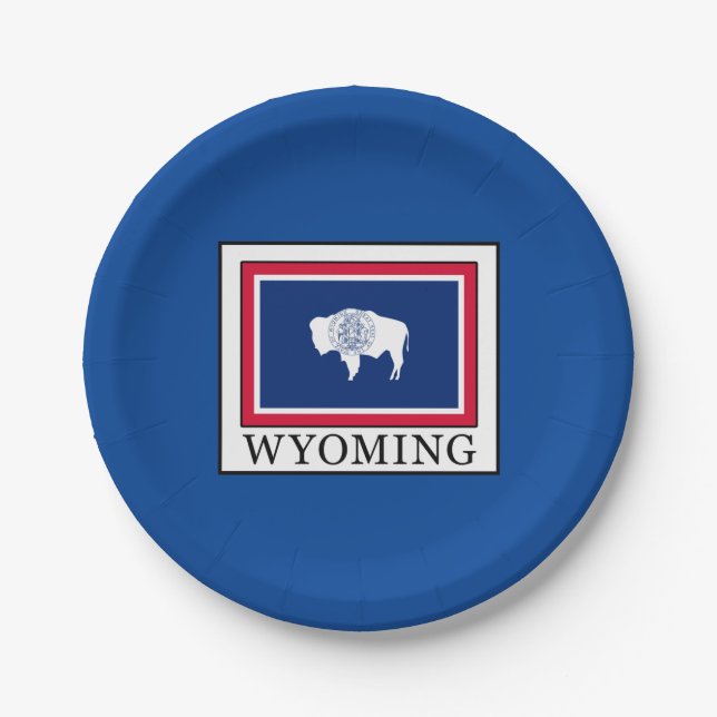 Wyoming Paper Plate (Front)
