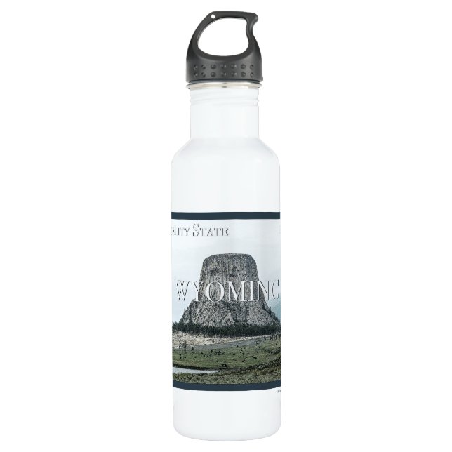 Wyoming Poster 710 Ml Water Bottle (Front)