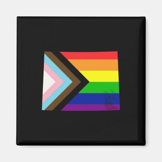 Wyoming Pride Sticker  Magnet (Front)