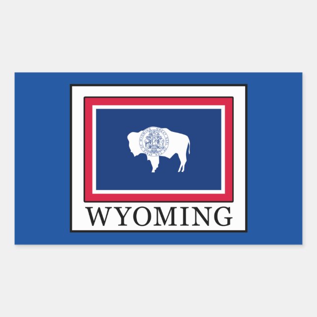 Wyoming Rectangular Sticker (Front)