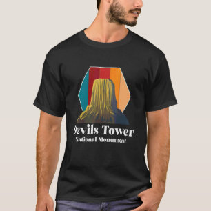 Wyoming Retro Devils Tower National Monument Souve T-Shirt