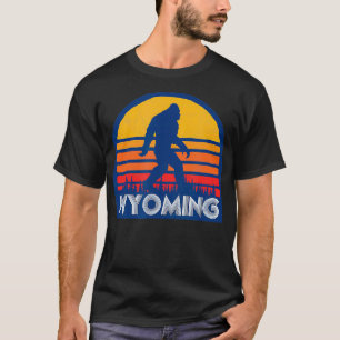 Wyoming Retro Surf Style Eighties Graphic  T-Shirt