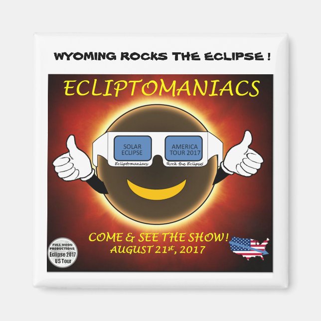 Wyoming Rocks The Eclipse Magnet (Front)