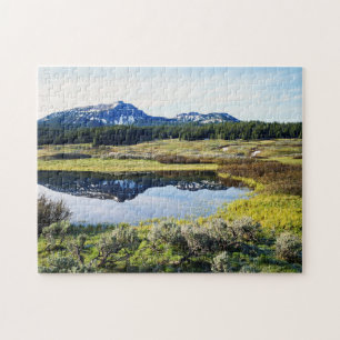 Wyoming, Rocky Mountains, A mountain peak Jigsaw Puzzle