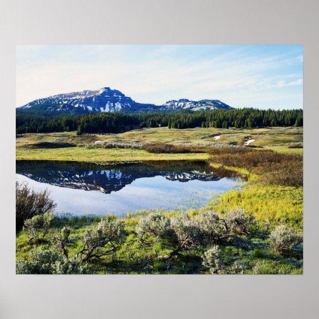 Wyoming, Rocky Mountains, A mountain peak Poster (Front)