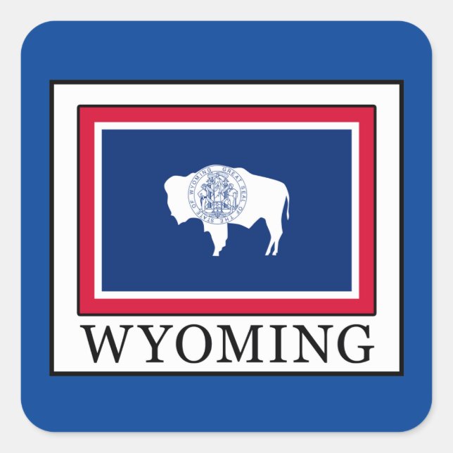 Wyoming Square Sticker (Front)