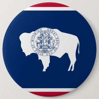 Wyoming State Flag 6 Cm Round Badge