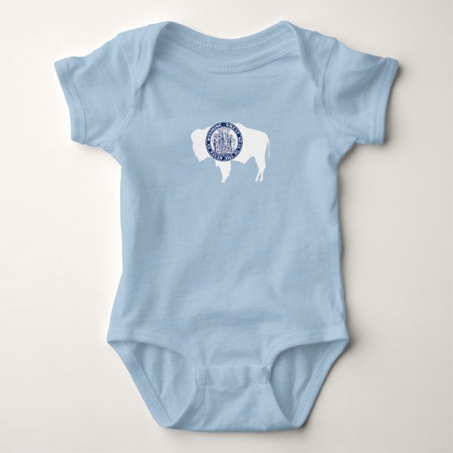 Wyoming State Flag Baby Bodysuit (Front)