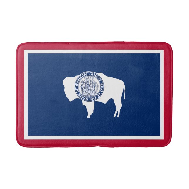 Wyoming State Flag Bath Mat (Front)