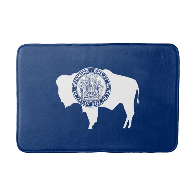 Wyoming State Flag Bath Mat (Front)