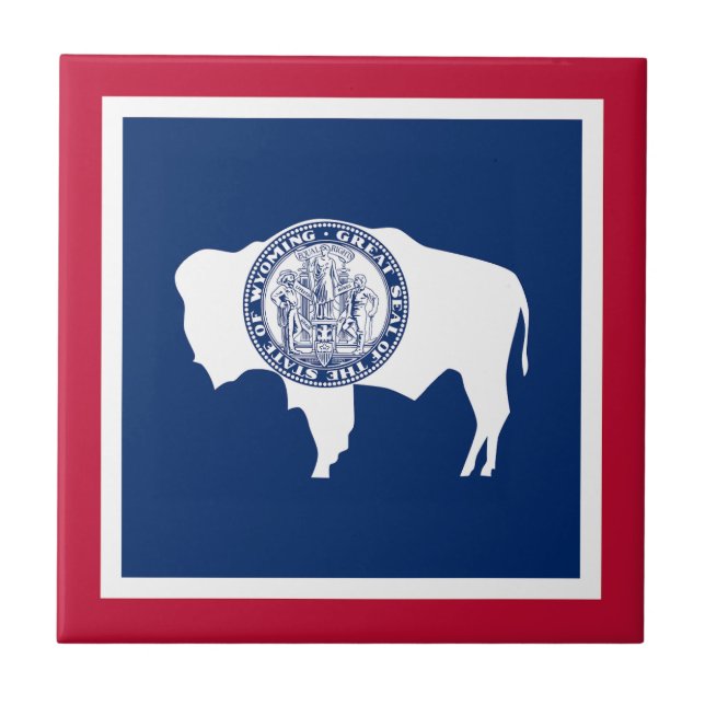 Wyoming State Flag Ceramic Tile (Front)