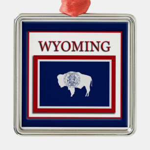 Wyoming State Flag Christmas Ornament