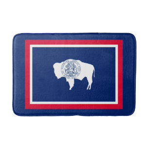 Wyoming State Flag Design Bath Mat