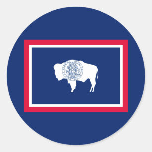 Wyoming State Flag Design Classic Round Sticker