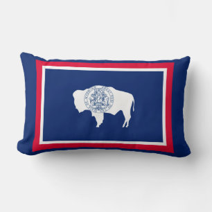 Wyoming State Flag Design Lumbar Cushion