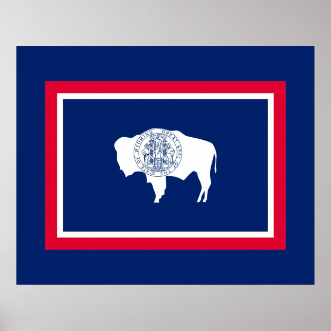 Wyoming State Flag Design Poster (Front)