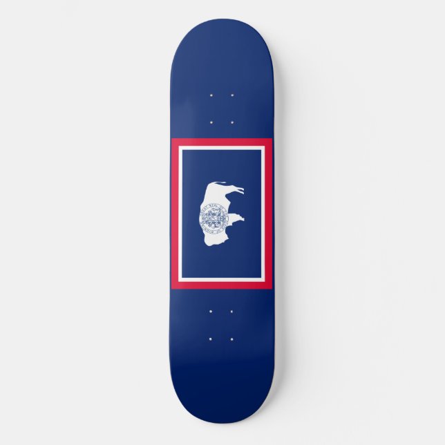 Wyoming State Flag Design Skateboard (Front)
