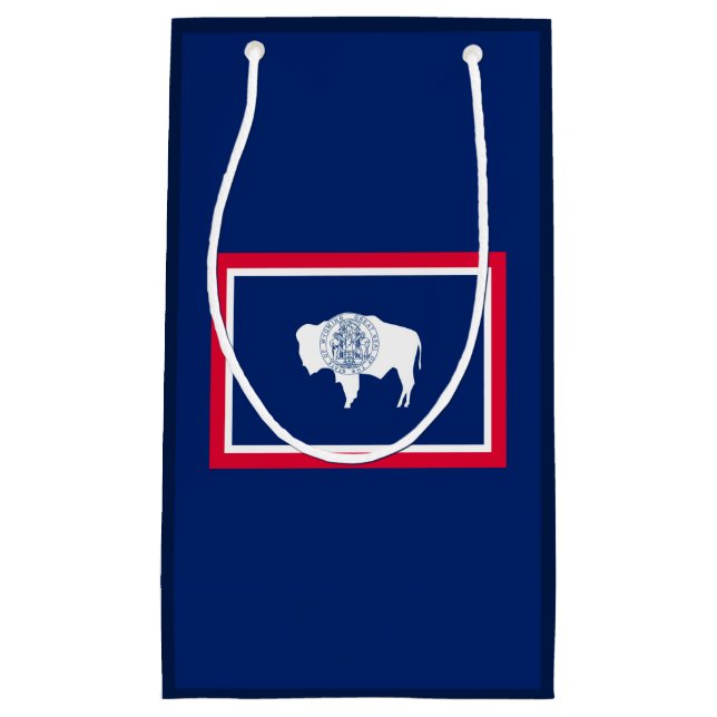Wyoming State Flag Design Small Gift Bag (Front)