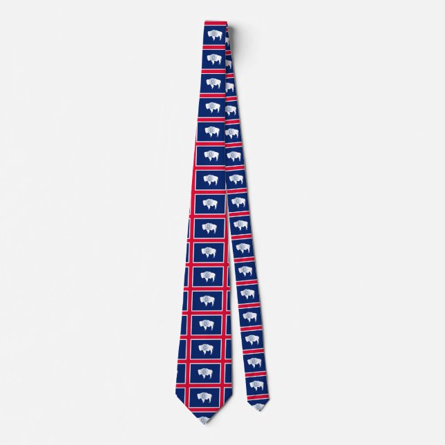 Wyoming State Flag Design Tie (Front)