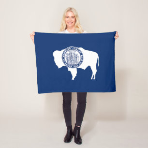 Wyoming State Flag Fleece Blanket