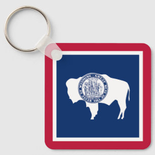Wyoming State Flag Key Ring