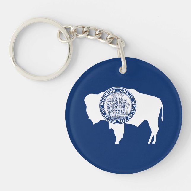Wyoming State Flag Key Ring (Front)