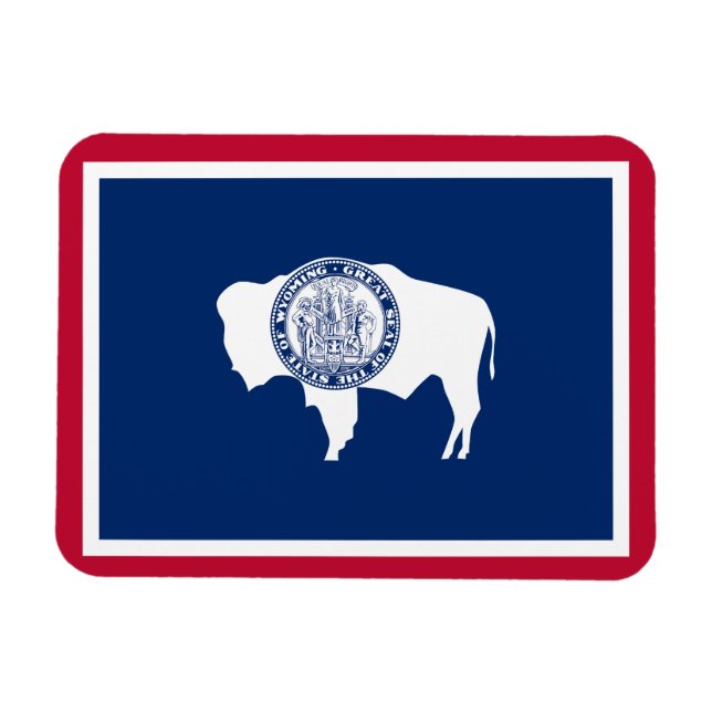 Wyoming State Flag Magnet (Horizontal)