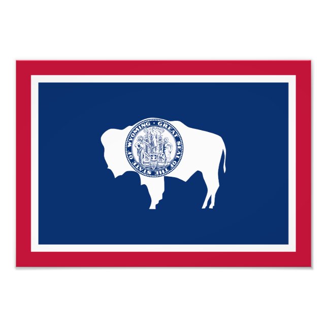 Wyoming State Flag Photo Print (Front)