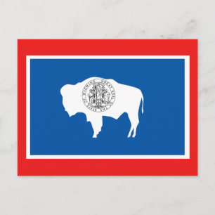 Wyoming State Flag Postcard