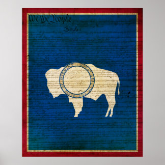 Wyoming State Flag Poster