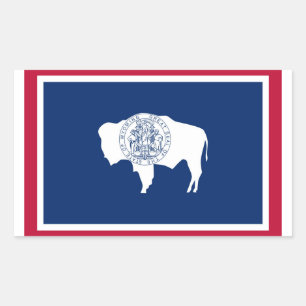 Wyoming State flag Rectangular Sticker
