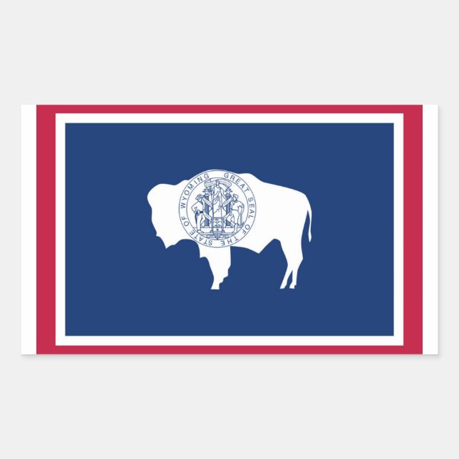 Wyoming State flag Rectangular Sticker (Front)