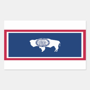 Wyoming State Flag Rectangular Sticker