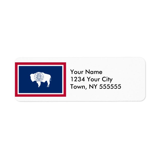 Wyoming State Flag Return Address Label (Front)