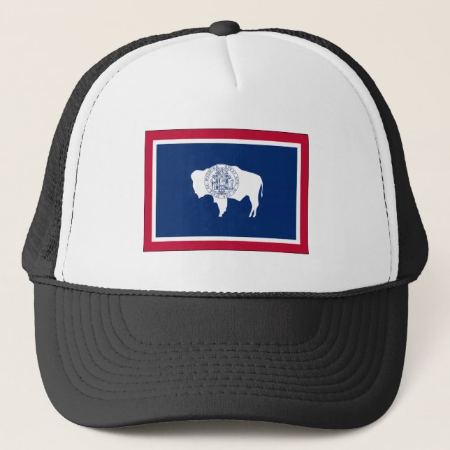 Wyoming State Flag Trucker Hat (Front)