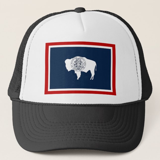 Wyoming State Flag Trucker Hat (Front)