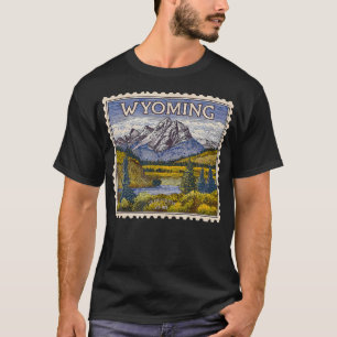 Wyoming State Grand Teton Mountains T-Shirt
