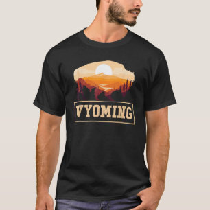 Wyoming State Map Wyomingites USA America United S T-Shirt