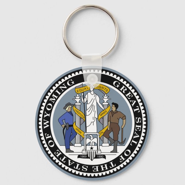Wyoming State Seal Key Ring (Front)