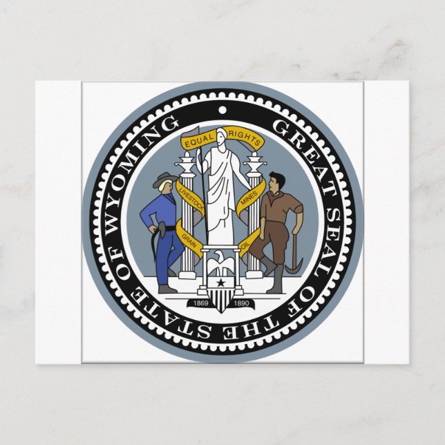 Wyoming State Seal Postcard (Front)