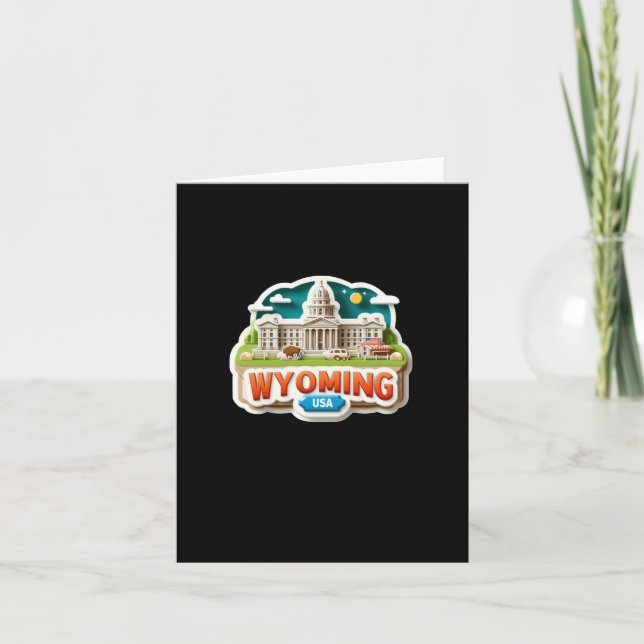 Wyoming Sticker  Card (Front)