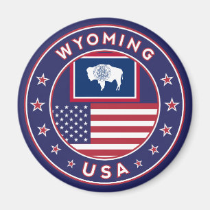 'Wyoming sticker, phone case, tote bag, clock Magnet