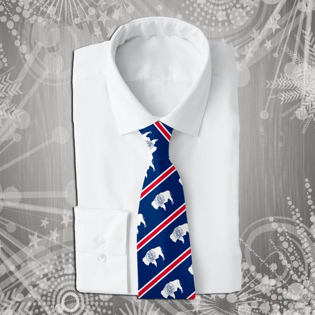 Wyoming Ties, fashion USA, Wyoming Flag business Tie (Creator Uploaded)